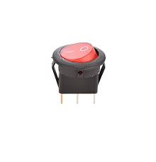 ROCKER ON-OFF 220VAC RED LIGHT